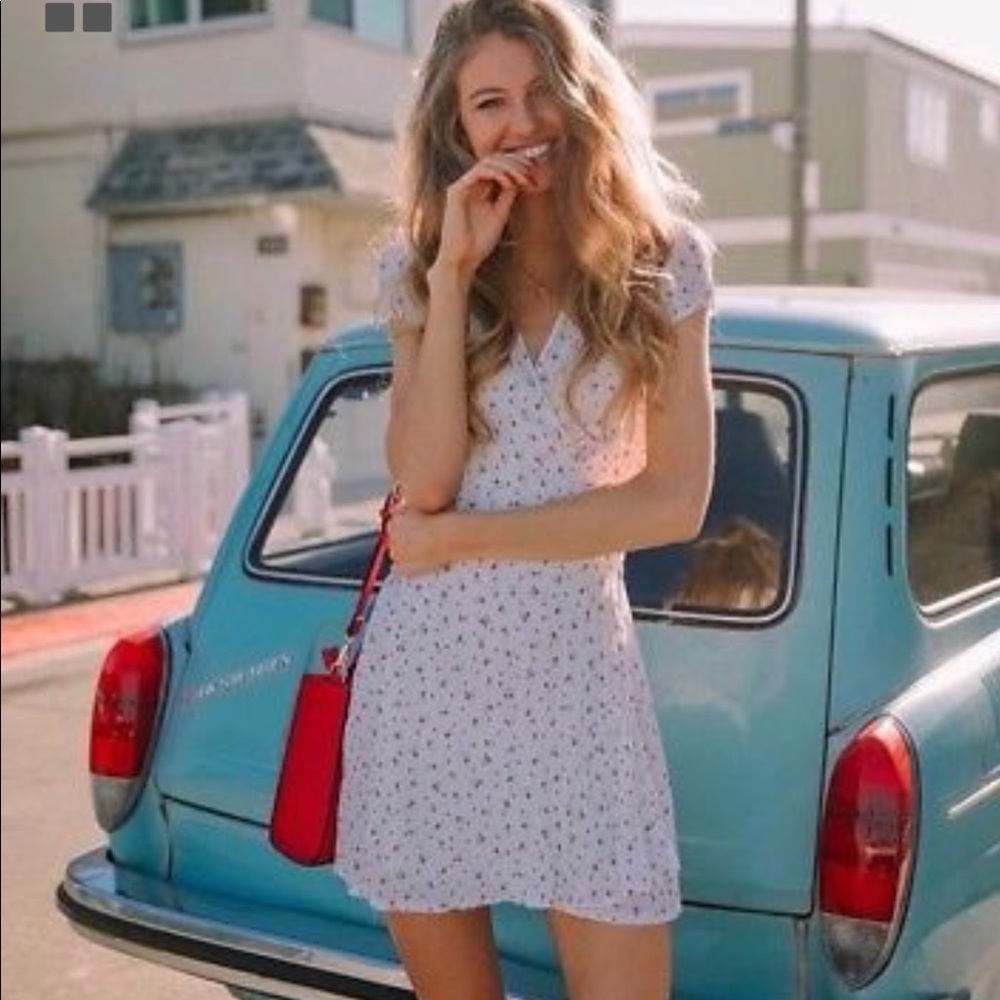 NWOT Brandy Melville Blue & White Floral Dress